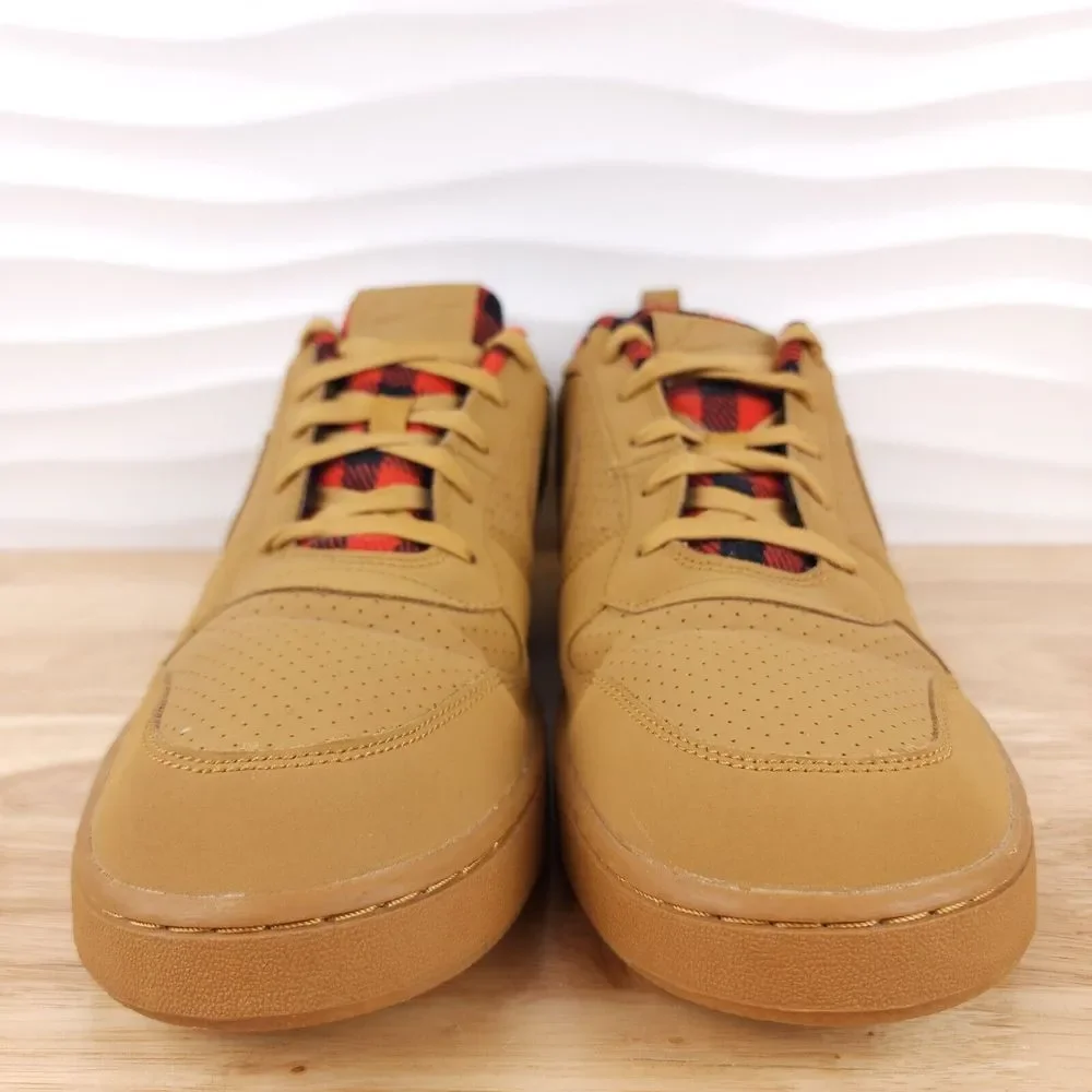 Nike Court Borough Sneakers Mens Size 12 Wheat Low Premium Red Black Plaid Shoes